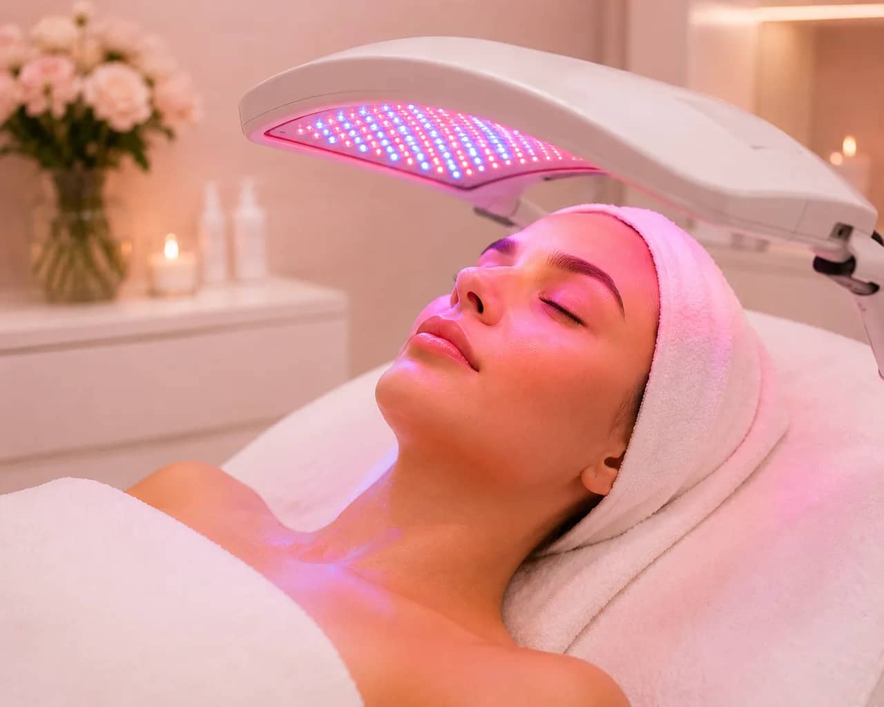 LED lichttherapie met kleurbehandeling